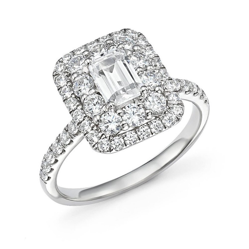 🥰Big Rectangle Gemstone Radiant Cut Zircon Rings for Women, INDN8014